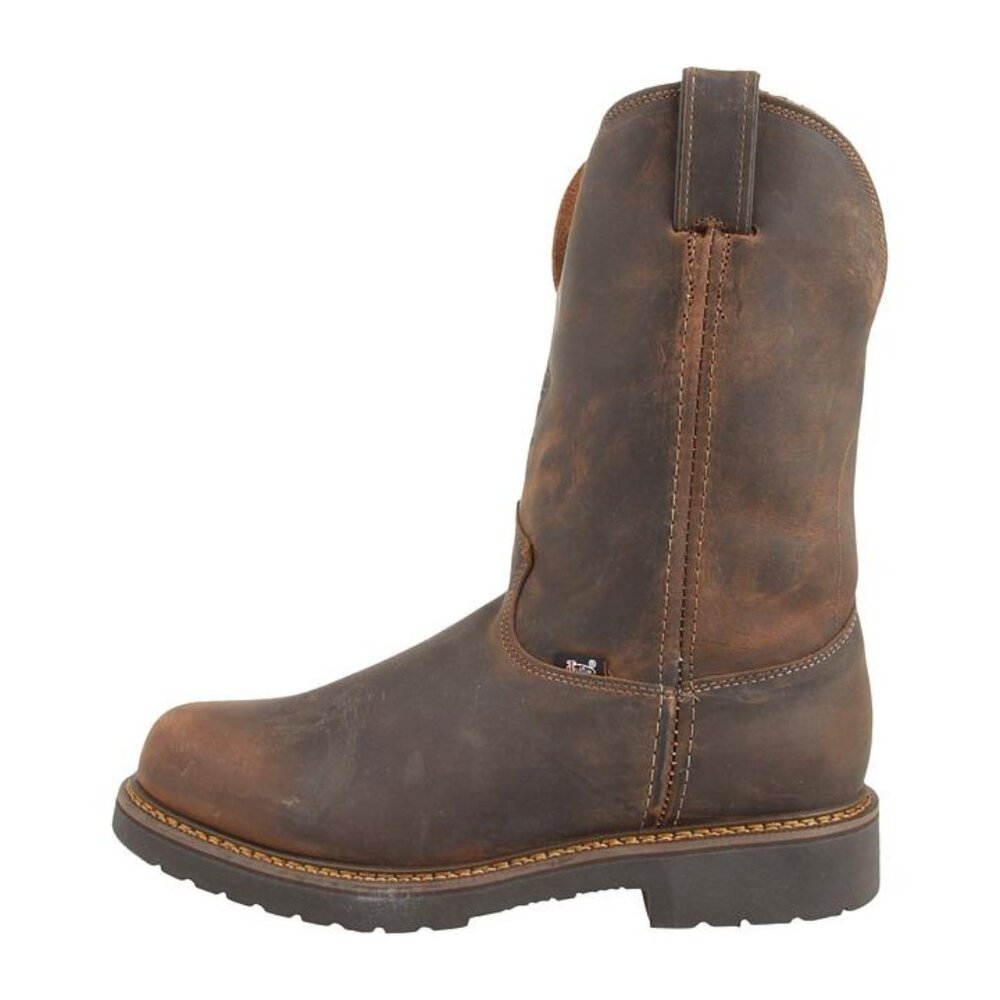 Men's Justin 4445 11" Steel Toe Rugged Bay Gaucho With Deep Scallop Round Toe - Picture 2 of 3
